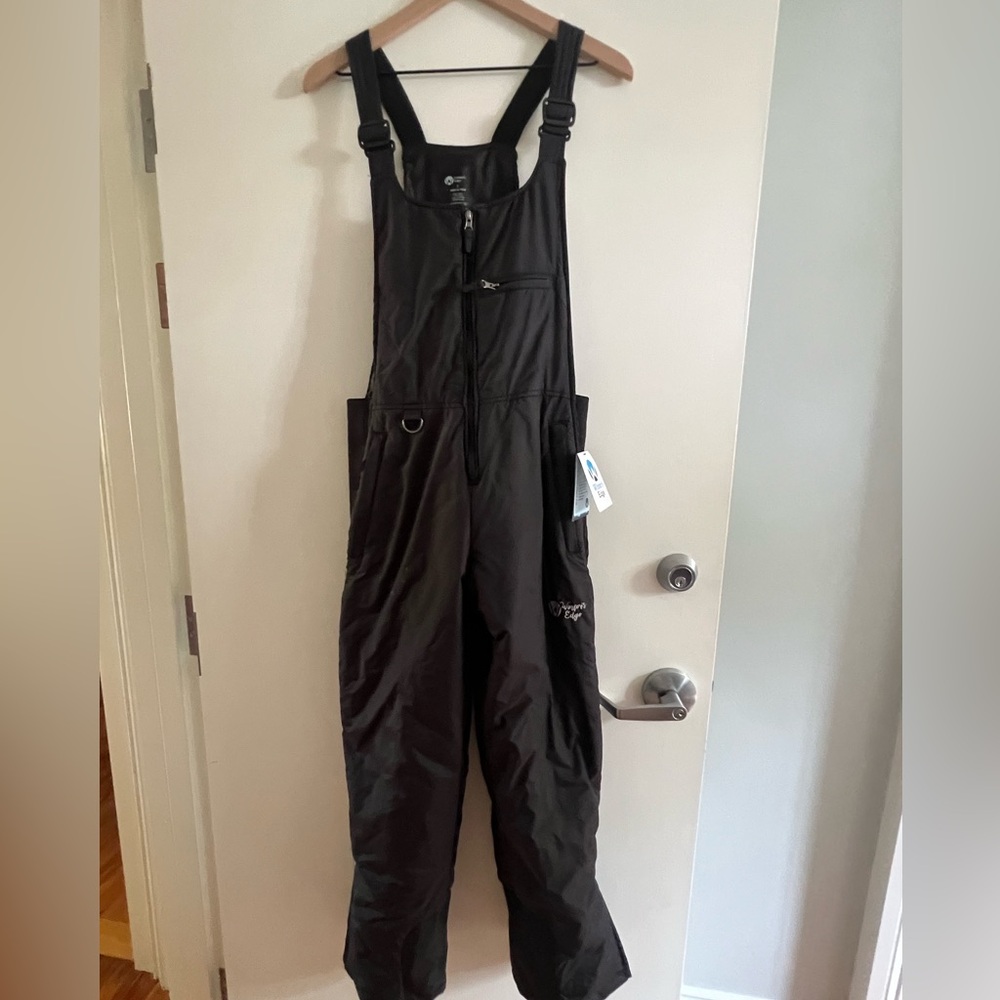 Women’s black Winter’s Edge Avalanche ski bibs. Size S, NWT